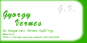 gyorgy vermes business card